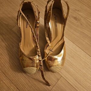 Gold Toe Metallic Gold Espadrilles